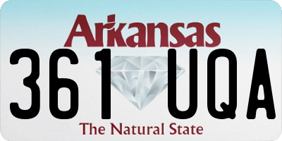 AR license plate 361UQA