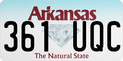 AR license plate 361UQC