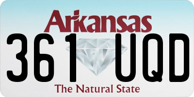 AR license plate 361UQD
