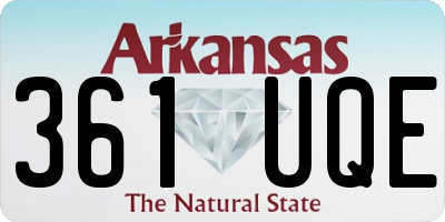 AR license plate 361UQE