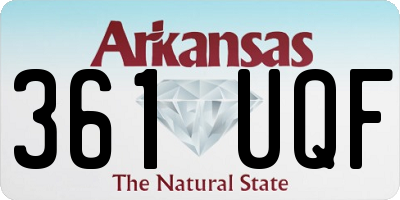 AR license plate 361UQF