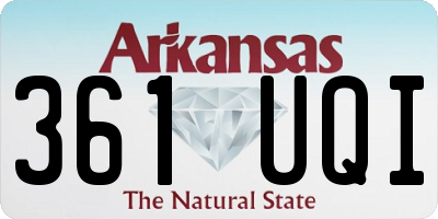 AR license plate 361UQI