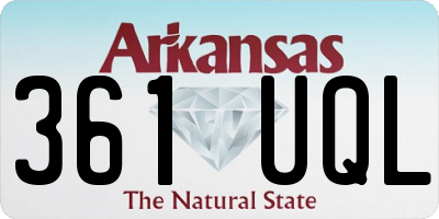 AR license plate 361UQL