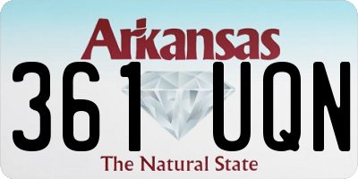 AR license plate 361UQN