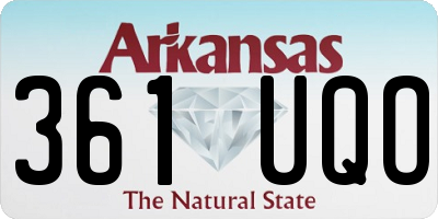 AR license plate 361UQO