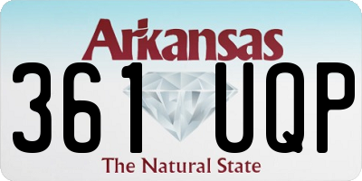 AR license plate 361UQP