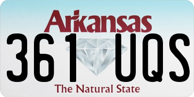 AR license plate 361UQS