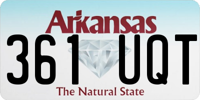 AR license plate 361UQT