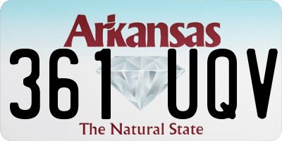 AR license plate 361UQV