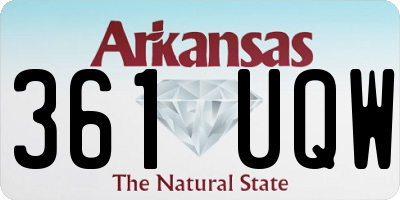 AR license plate 361UQW