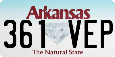 AR license plate 361VEP