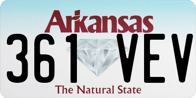 AR license plate 361VEV