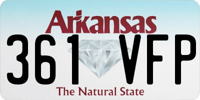 AR license plate 361VFP
