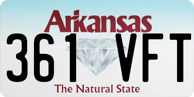 AR license plate 361VFT