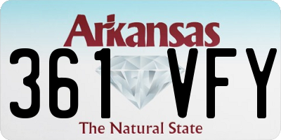 AR license plate 361VFY