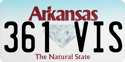 AR license plate 361VIS