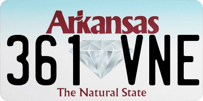 AR license plate 361VNE