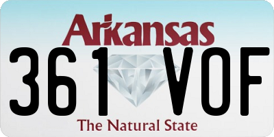 AR license plate 361VOF