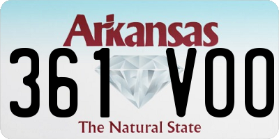 AR license plate 361VOO