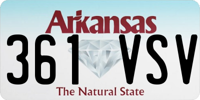 AR license plate 361VSV