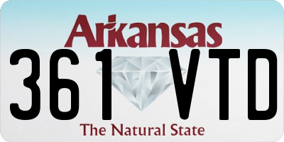 AR license plate 361VTD