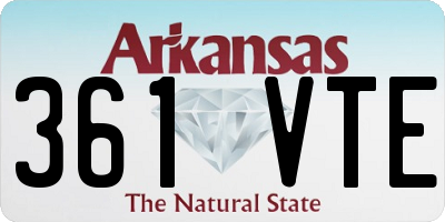 AR license plate 361VTE