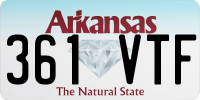 AR license plate 361VTF
