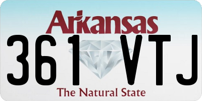 AR license plate 361VTJ