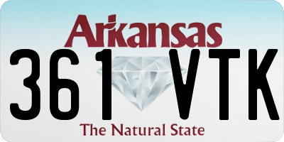 AR license plate 361VTK