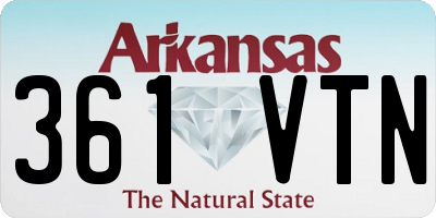 AR license plate 361VTN