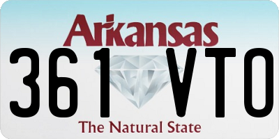 AR license plate 361VTO