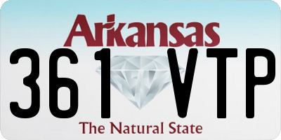 AR license plate 361VTP