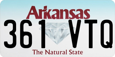 AR license plate 361VTQ