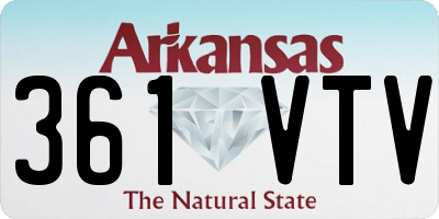 AR license plate 361VTV