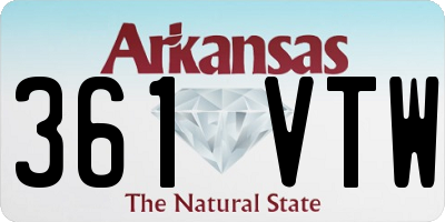AR license plate 361VTW