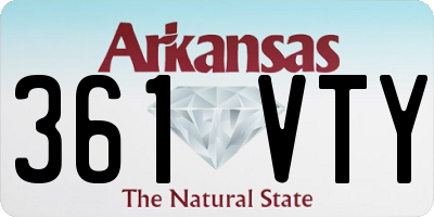 AR license plate 361VTY
