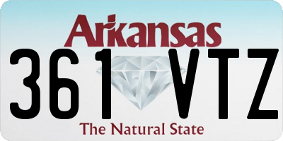 AR license plate 361VTZ