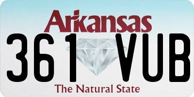 AR license plate 361VUB