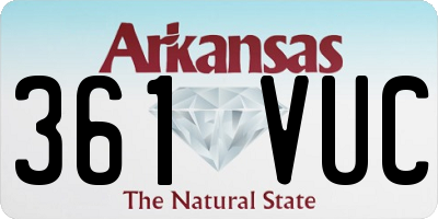 AR license plate 361VUC