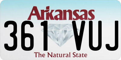 AR license plate 361VUJ