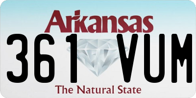 AR license plate 361VUM
