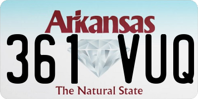 AR license plate 361VUQ