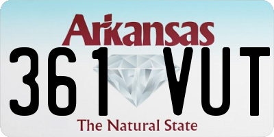 AR license plate 361VUT