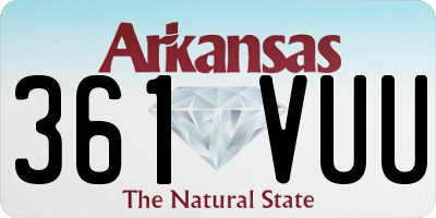 AR license plate 361VUU