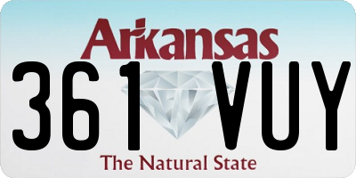 AR license plate 361VUY