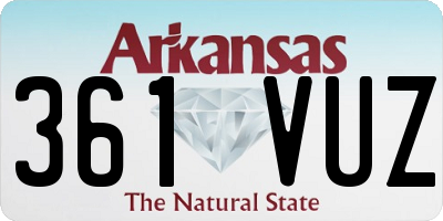 AR license plate 361VUZ