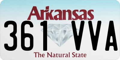 AR license plate 361VVA
