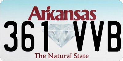 AR license plate 361VVB