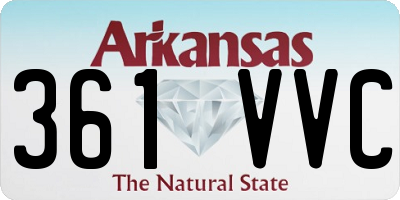 AR license plate 361VVC