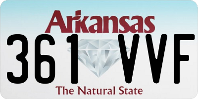 AR license plate 361VVF